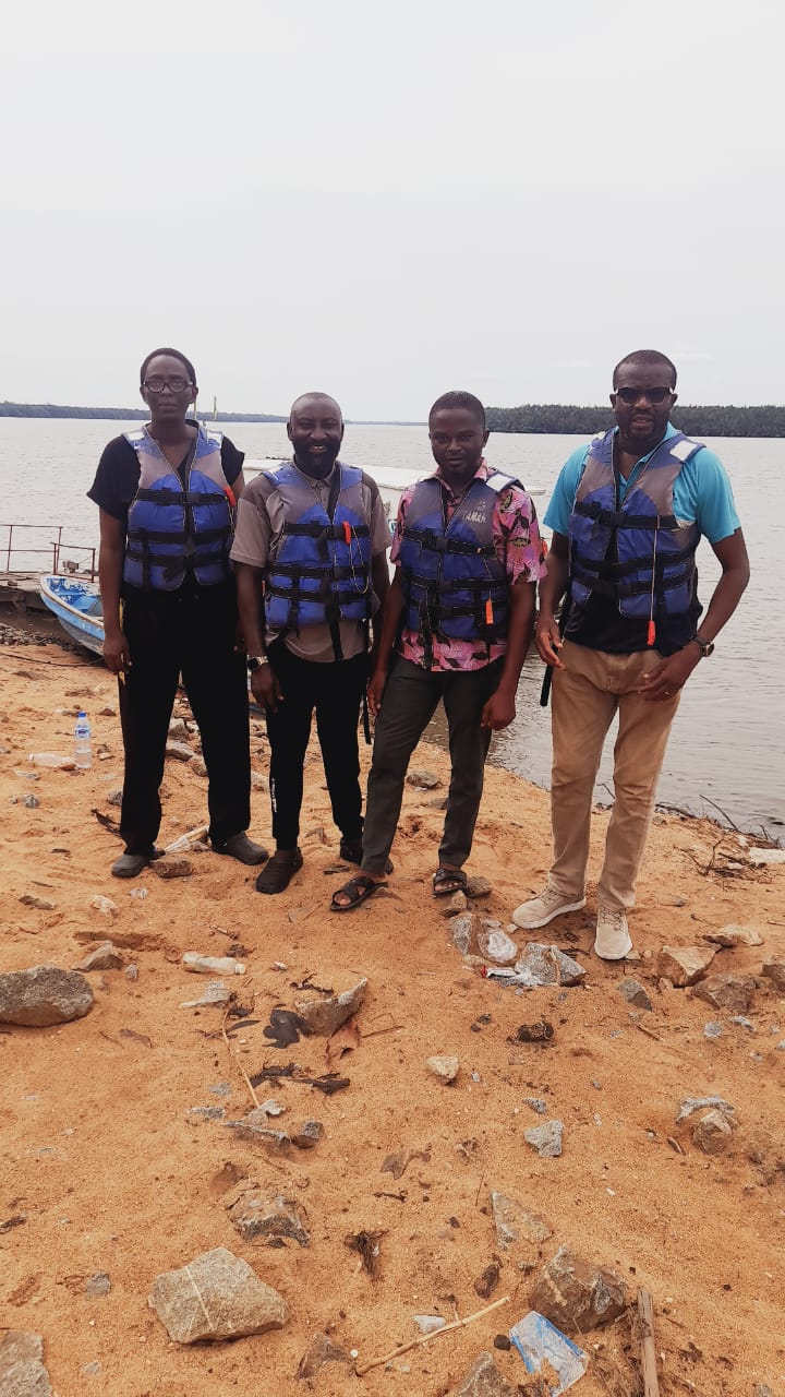 Field research team in a Niger Delta coastal zone