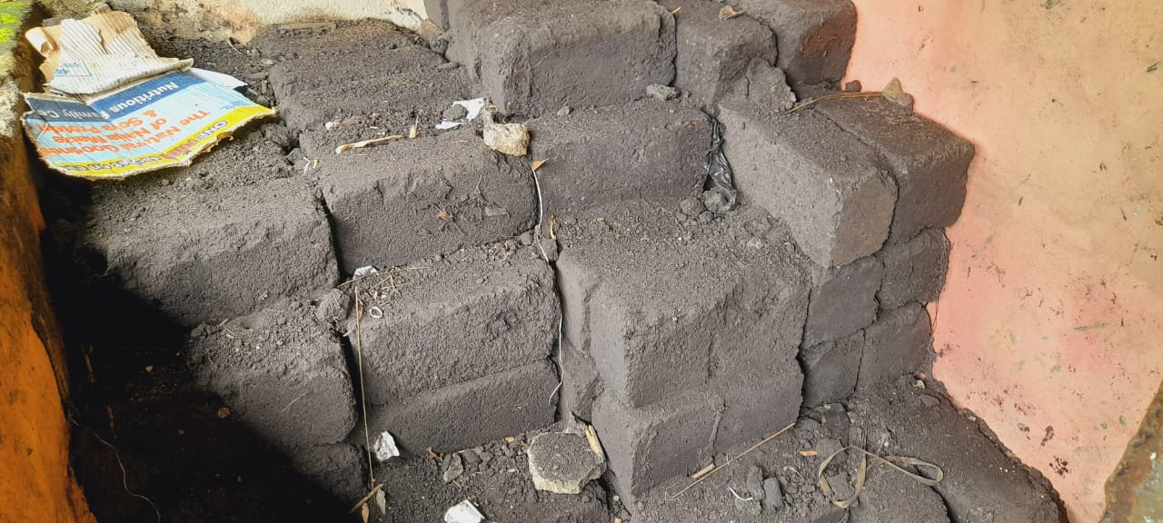 Processed briquette blocks